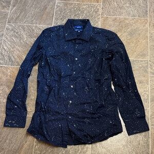 Apt. 9 Dark Blue Speckled Men's Shirt